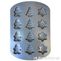 Wilton Winter-Holiday Cookie Baking Pan (Snowflakes  Christmas Trees  Gingerbread Men) - B078VDCZRK